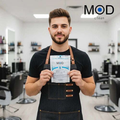 MOD Clean™ Eco-Friendly Salon & Barbershop Disinfectant Pods – 32-Pack Blue Water-Soluble Concentrate