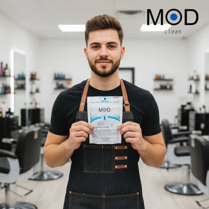 MOD Clean™ Eco-Friendly Salon & Barbershop Disinfectant Pods – 32-Pack Blue Water-Soluble Concentrate