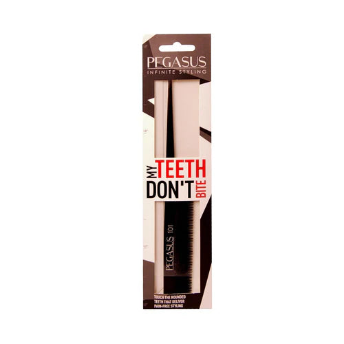 Pegasus 8” Hard Rubber Fine Tooth Rat Tail Comb (101) – Flexinite™ Tech, Heat & Chemical Resistant, Anti-Static, Pro-Grade