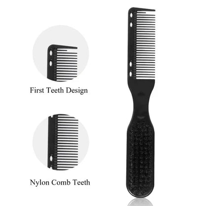 ProStyle 2‑in‑1 Barber Fade Comb & Brush – Dual-Sided Detailing Tool for Crisp Fades & Clean-Ups