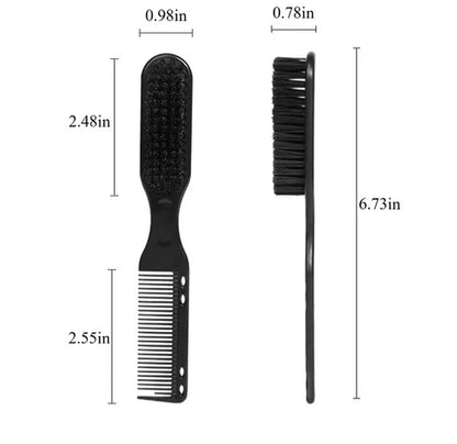 ProStyle 2‑in‑1 Barber Fade Comb & Brush – Dual-Sided Detailing Tool for Crisp Fades & Clean-Ups