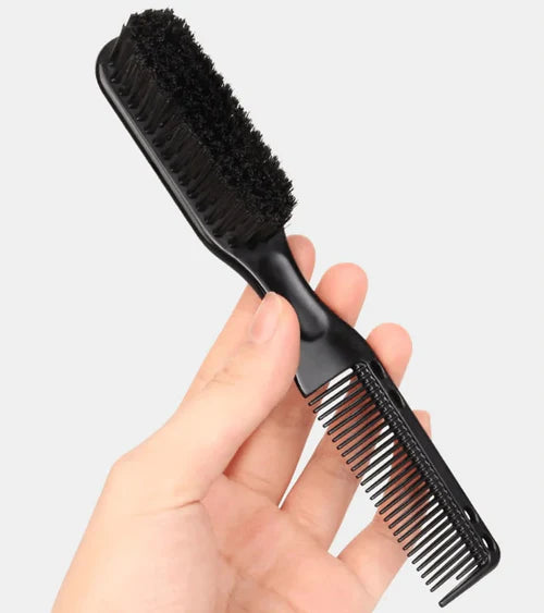 ProStyle 2‑in‑1 Barber Fade Comb & Brush – Dual-Sided Detailing Tool for Crisp Fades & Clean-Ups