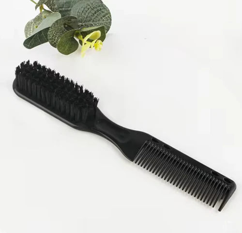 ProStyle 2‑in‑1 Barber Fade Comb & Brush – Dual-Sided Detailing Tool for Crisp Fades & Clean-Ups