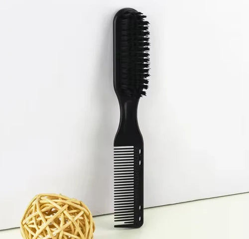 ProStyle 2‑in‑1 Barber Fade Comb & Brush – Dual-Sided Detailing Tool for Crisp Fades & Clean-Ups