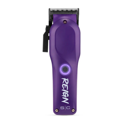 StyleCraft Reign EON Purple Cordless Clipper SC620P | 7200 RPM Brushless Motor, Black DLC Taper Blade, 3 Hour Runtime