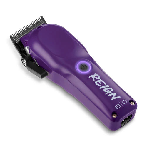 StyleCraft Reign EON Purple Cordless Clipper SC620P | 7200 RPM Brushless Motor, Black DLC Taper Blade, 3 Hour Runtime