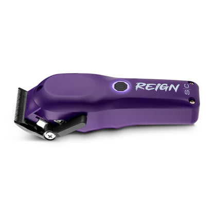 StyleCraft Reign EON Purple Cordless Clipper SC620P | 7200 RPM Brushless Motor, Black DLC Taper Blade, 3 Hour Runtime