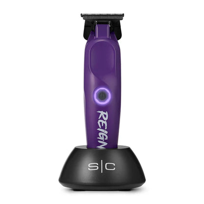 StyleCraft Reign EON Purple Cordless Trimmer SC422P | 7200 RPM Brushless Motor, Black Diamond Wide Blade, 3.5 Hour Runtime