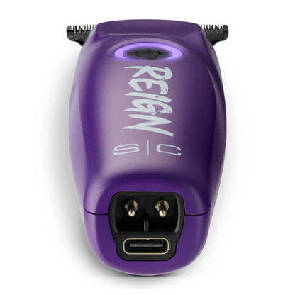 StyleCraft Reign EON Purple Cordless Trimmer SC422P | 7200 RPM Brushless Motor, Black Diamond Wide Blade, 3.5 Hour Runtime