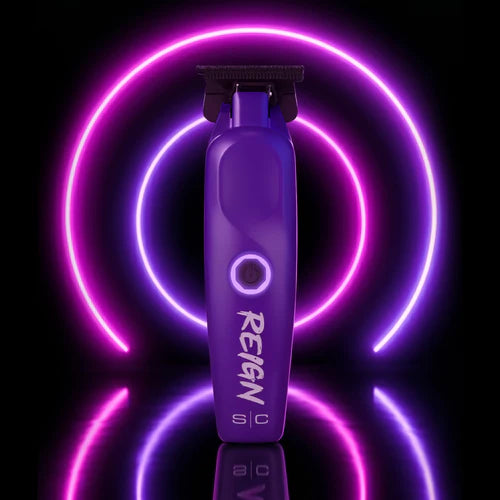 StyleCraft Reign EON Purple Cordless Trimmer SC422P | 7200 RPM Brushless Motor, Black Diamond Wide Blade, 3.5 Hour Runtime