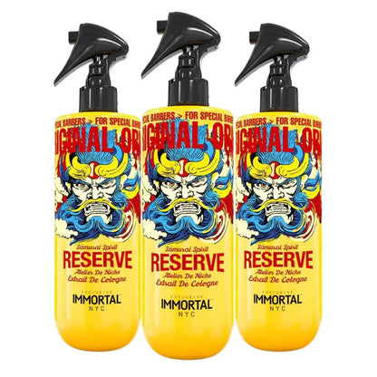 IMMORTAL NYC Reserve EXTRAIT Aftershave Cologne – Cherry Sandalwood Samurai-Inspired Barber Splash, 500 ml