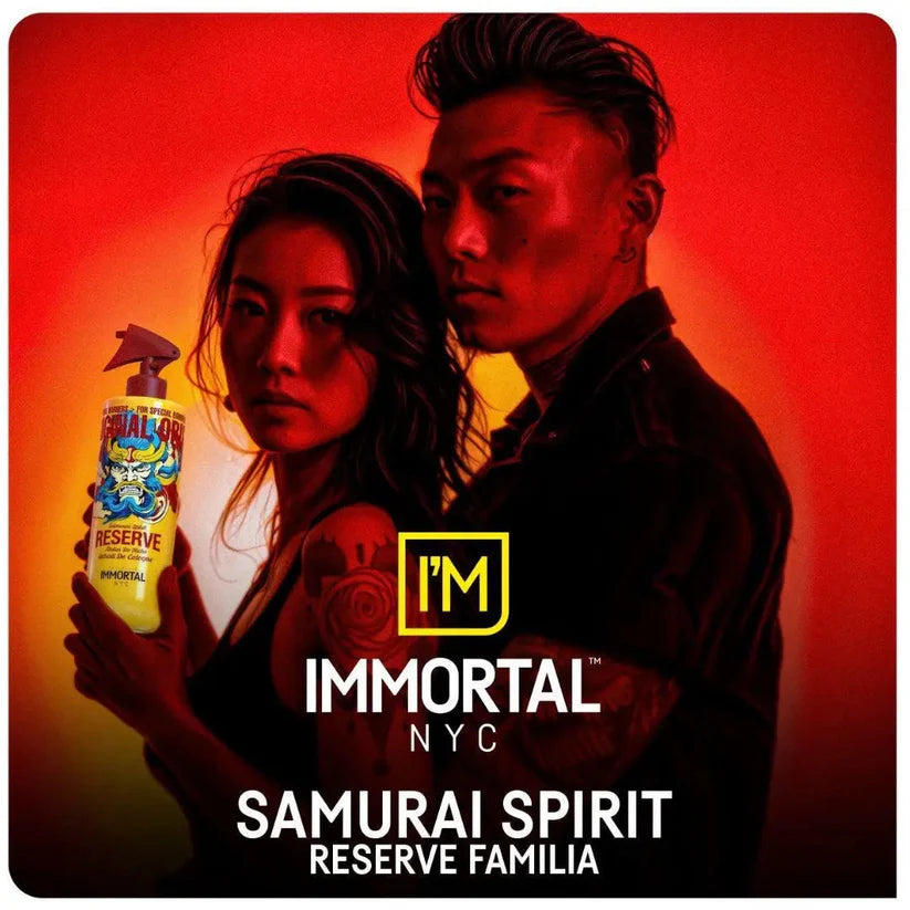 IMMORTAL NYC Reserve EXTRAIT Aftershave Cologne – Cherry Sandalwood Samurai-Inspired Barber Splash, 500 ml