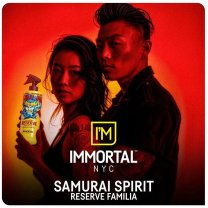 IMMORTAL NYC Reserve EXTRAIT Aftershave Cologne – Cherry Sandalwood Samurai-Inspired Barber Splash, 500 ml