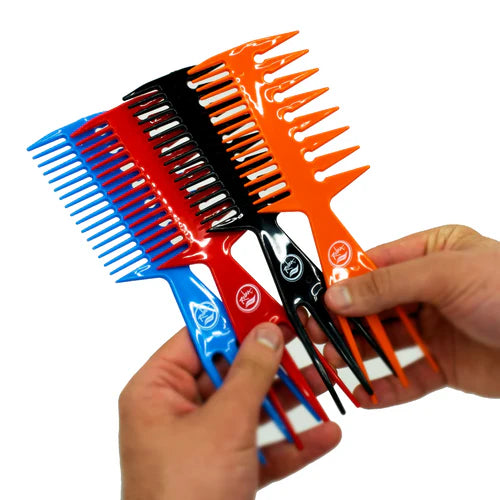 Rolda Multi-Style 3-in-1 Barber Fish Comb – 8.25" Anti-Static, Heat-Resistant Styling Pick for Pro Results