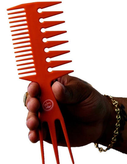 Rolda Multi-Style 3-in-1 Barber Fish Comb – 8.25" Anti-Static, Heat-Resistant Styling Pick for Pro Results