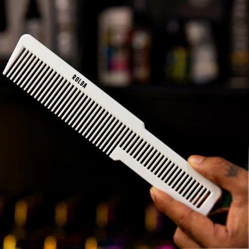 Rolda™ Carbon Fiber Barber Comb Kit – 3 Piece Premium Set (Flat Top, Cutting & Styling Combs) – Heat Resistant, Anti-Static, Ultra Durable