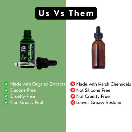 Rolda™ Tea Tree Beard Oil – Hydrating & Growth Formula for Sensitive Skin (1 oz / 30ml)