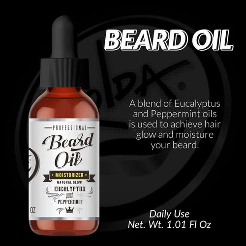 Rolda™ Eucalyptus & Peppermint Beard Oil – Hydrating, Refreshing Beard Care for Sensitive Skin (1 oz / 30ml)