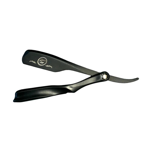 Rolda™ Stainless Steel Straight Edge Razor Holder – Black, Silver, Gold, Rose Gold (Professional Barber Razor)