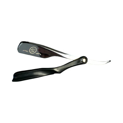 Rolda™ Stainless Steel Straight Edge Razor Holder – Black, Silver, Gold, Rose Gold (Professional Barber Razor)