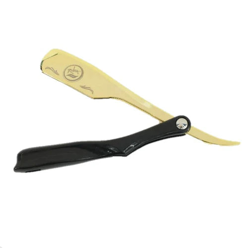 Rolda™ Stainless Steel Straight Edge Razor Holder – Black, Silver, Gold, Rose Gold (Professional Barber Razor)