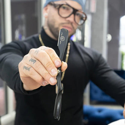 Rolda™ Stainless Steel Straight Edge Razor Holder – Black, Silver, Gold, Rose Gold (Professional Barber Razor)