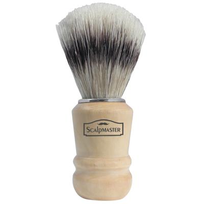 Scalpmaster™ Shaving Brush – 100% Natural Boar Bristles with Wood Handle