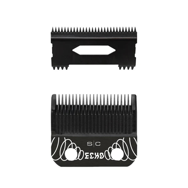 StyleCraft ECHO DLC Fixed Clipper Blade & Deep Tooth Cutter Set – Crunchy Fade Performance (SC545BL)