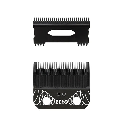 StyleCraft ECHO DLC Fixed Clipper Blade & Deep Tooth Cutter Set – Crunchy Fade Performance (SC545BL)