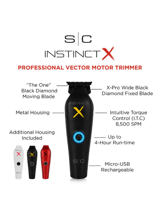 StyleCraft™ Instinct-X Cordless Metal Trimmer – IN2 Vector Motor, Zero-Gap Blade & Torque Boost for Precision Detailing