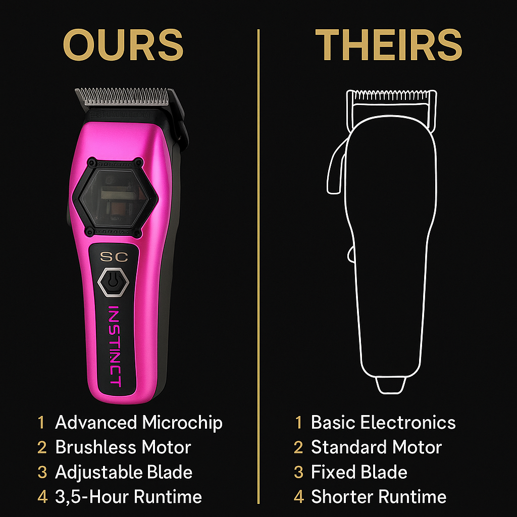 StyleCraft Instinct Metal Clipper - Professional IN2 Vector Motor with Intuitive Torque Control