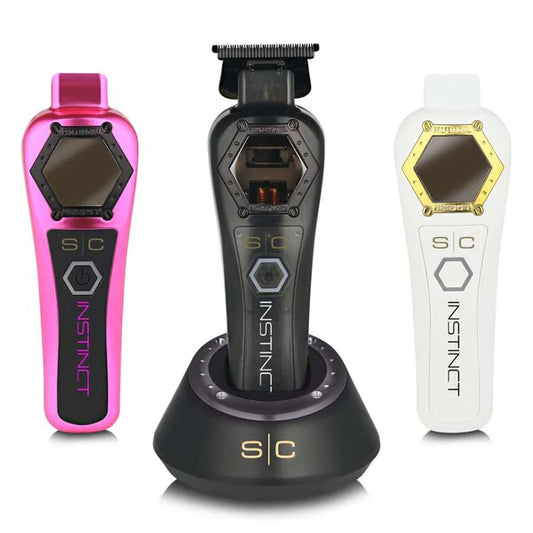 StyleCraft Instinct™ Metal Edition Vector Motor trimmer – 11,500 SPM, Black Diamond DLC Blades, Zero-Gap, 4Hr Cordless Runtime SC410M - ALL THINGS MEN