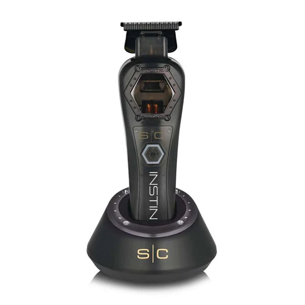 StyleCraft Instinct™ Metal Edition Vector Motor trimmer – 11,500 SPM, Black Diamond DLC Blades, Zero-Gap, 4Hr Cordless Runtime SC410M
