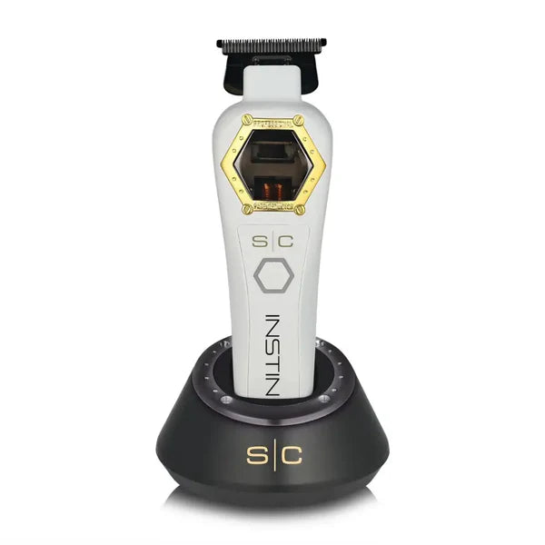 StyleCraft Instinct™ Metal Edition Vector Motor trimmer – 11,500 SPM, Black Diamond DLC Blades, Zero-Gap, 4Hr Cordless Runtime SC410M