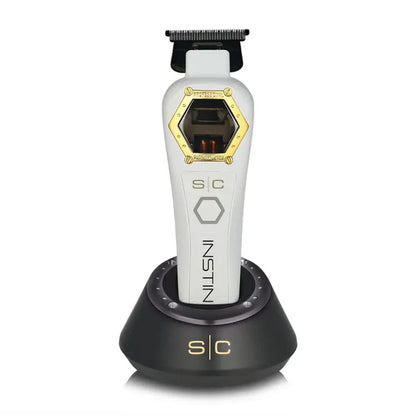 StyleCraft Instinct™ Metal Edition Vector Motor trimmer – 11,500 SPM, Black Diamond DLC Blades, Zero-Gap, 4Hr Cordless Runtime SC410M
