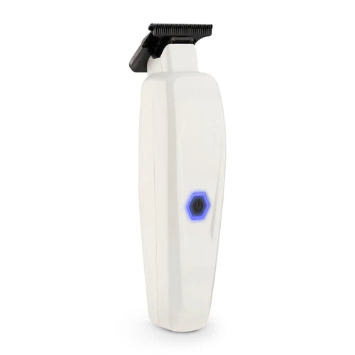StyleCraft Saber II White Digital Brushless Trimmer – Full-Metal Cordless Detailer for Barbers