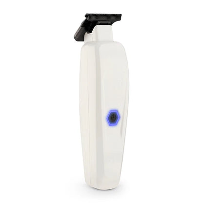 StyleCraft Saber II White Digital Brushless Trimmer – Full-Metal Cordless Detailer for Barbers