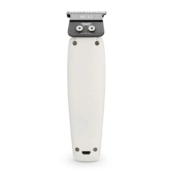 StyleCraft Saber II White Digital Brushless Trimmer – Full-Metal Cordless Detailer for Barbers