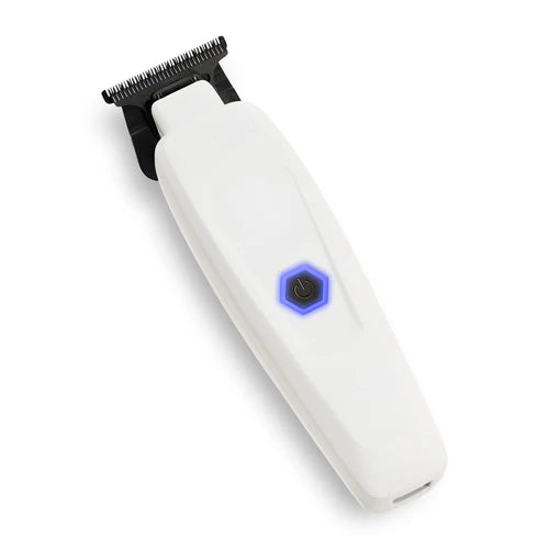 StyleCraft Saber II White Digital Brushless Trimmer – Full-Metal Cordless Detailer for Barbers