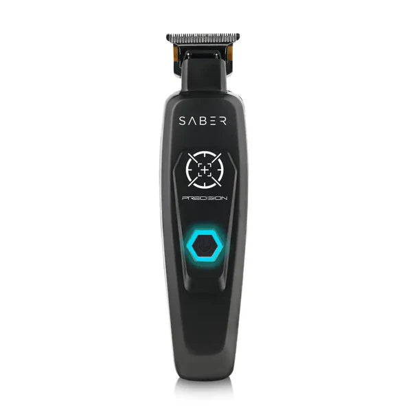 StyleCraft™ Precision Saber Cordless Digital Brushless Trimmer — Gold Titanium X-Pro Blade, 4-Hr Runtime, Zero-Gap Metal Skeleton Body