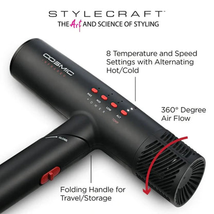 StyleCraft Cosmic Luxury Hair System – Bundle King Grand Opening Edition | Professional Hair Dryer + Heat Protection + Styling Tools