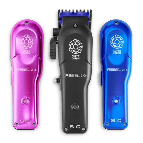 StyleCraft Rebel 2.0 Cordless Clipper – Super C4RBN Motor, DLC Echo Blade (SC601M)