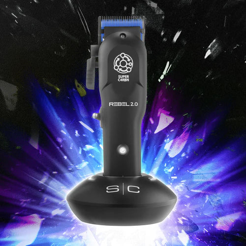 StyleCraft Rebel 2.0 Cordless Clipper – Super C4RBN Motor, DLC Echo Blade (SC601M)