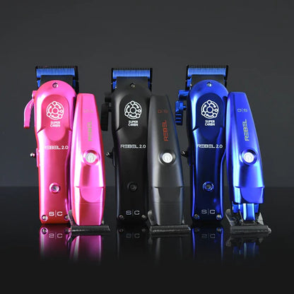StyleCraft Rebel 2.0 Cordless Clipper – Super C4RBN Motor, DLC Echo Blade (SC601M)