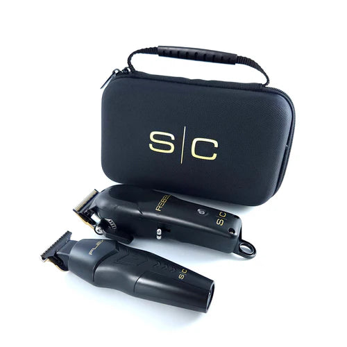 StyleCraft Rebel Clipper & Flex Trimmer Pro Set + Travel Case – Professional Barber Kit-SC-SC326B