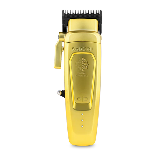 StyleCraft Saber II Gold Luxury Kit - Cordless Clipper, Trimmer & 9 Professional Accessories | Complete 14-Piece System | Bundle King Edition