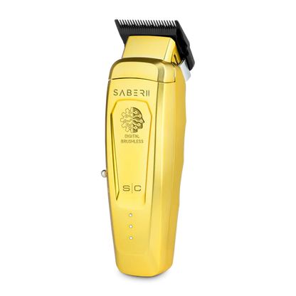 StyleCraft Saber II Gold Luxury Kit - Cordless Clipper, Trimmer & 9 Professional Accessories | Complete 14-Piece System | Bundle King Edition