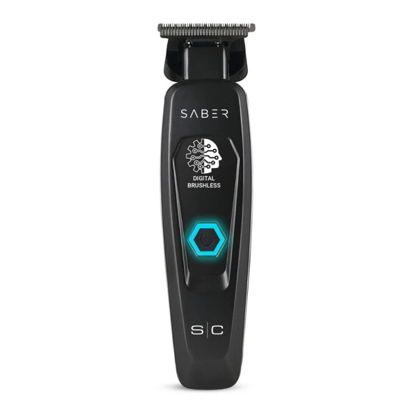 StyleCraft Saber™ Professional Brushless Metal Trimmer – Black Diamond DLC Blades, Zero-Gap, 4 Hr Cordless Runtime