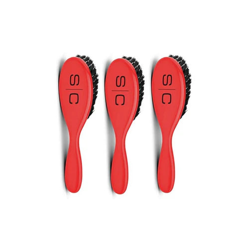 StyleCraft The Fresh Cut Fade Barber Brush 3-Pack – Ultra-Soft Nylon, Pro Blending Set