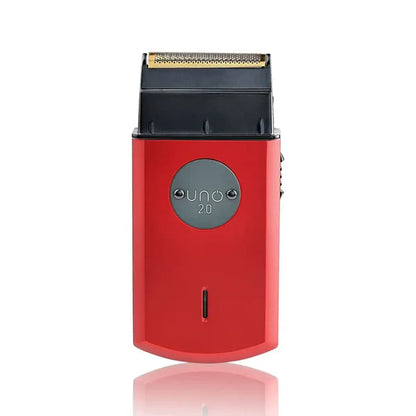 StyleCraft Uno 2.0 Single Foil Shaver – Red (SC803R) | 9,000 RPM Turbo Motor, 130-Min Runtime, Gold Titanium Foil